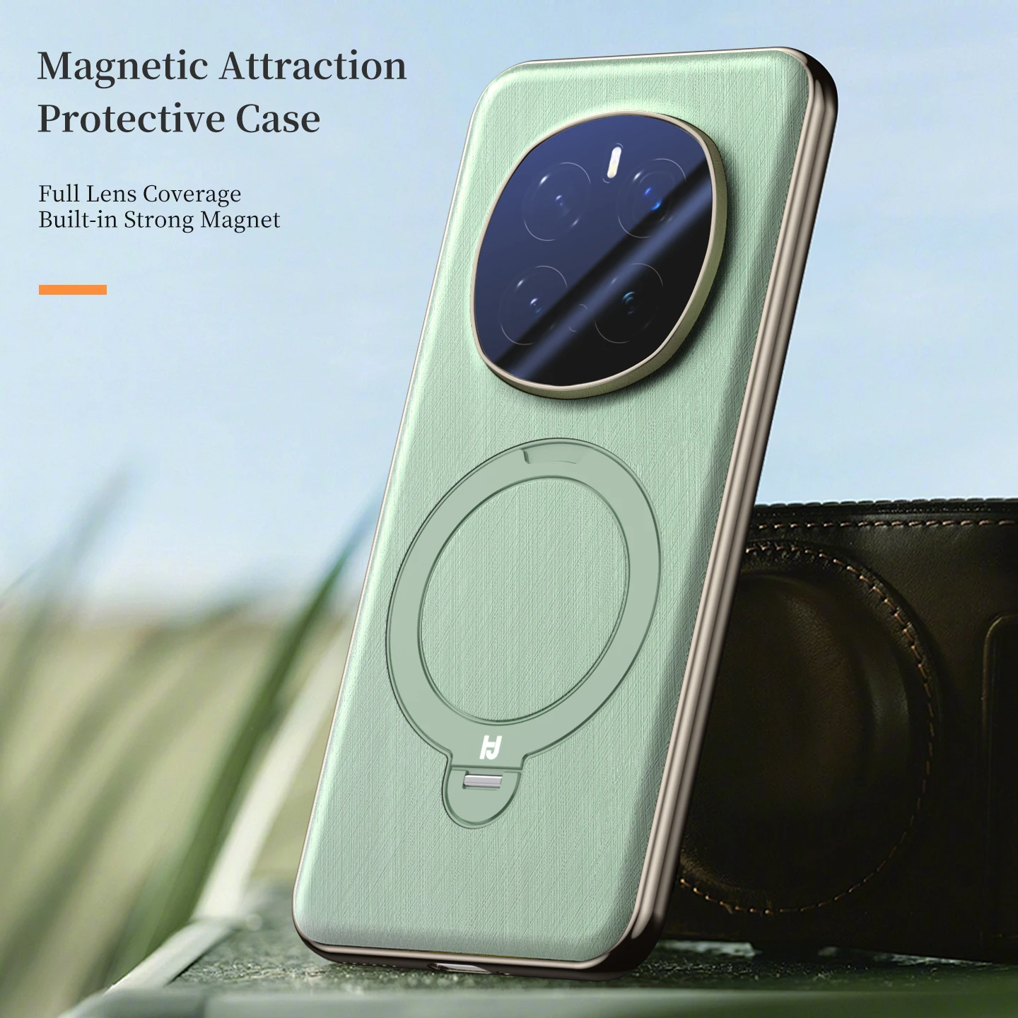 Funda de teléfono magnética de cuero para Honor Magic 7 6 Pro, lente de lujo, protección de vidrio templado, soporte de rotación, cubierta trasera chapada