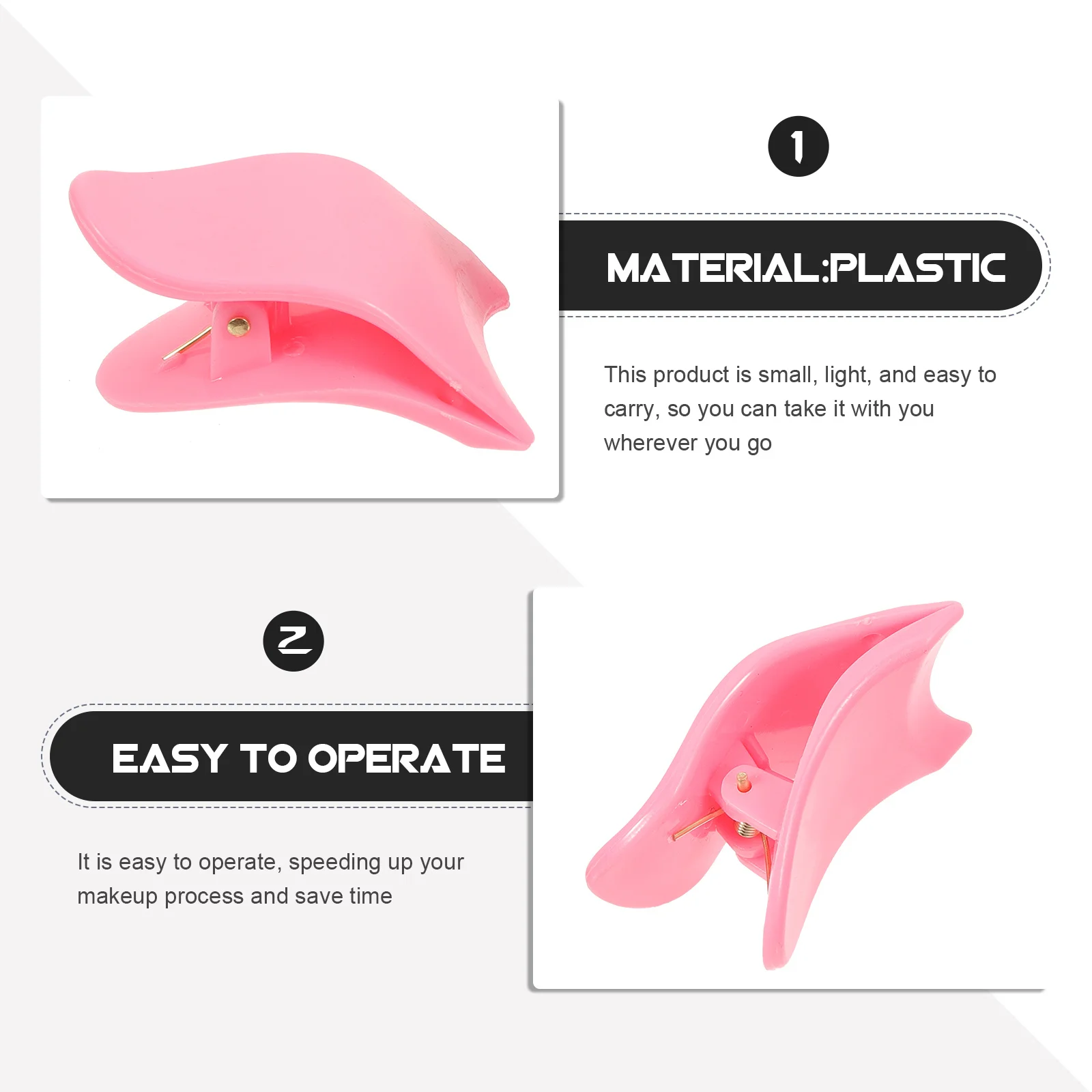 

5Pcs Eyelash Applicator Tool Premium False Lash Adhesive Resistant Clamp for Makeup Artists Easy to Use Portable Design Creative