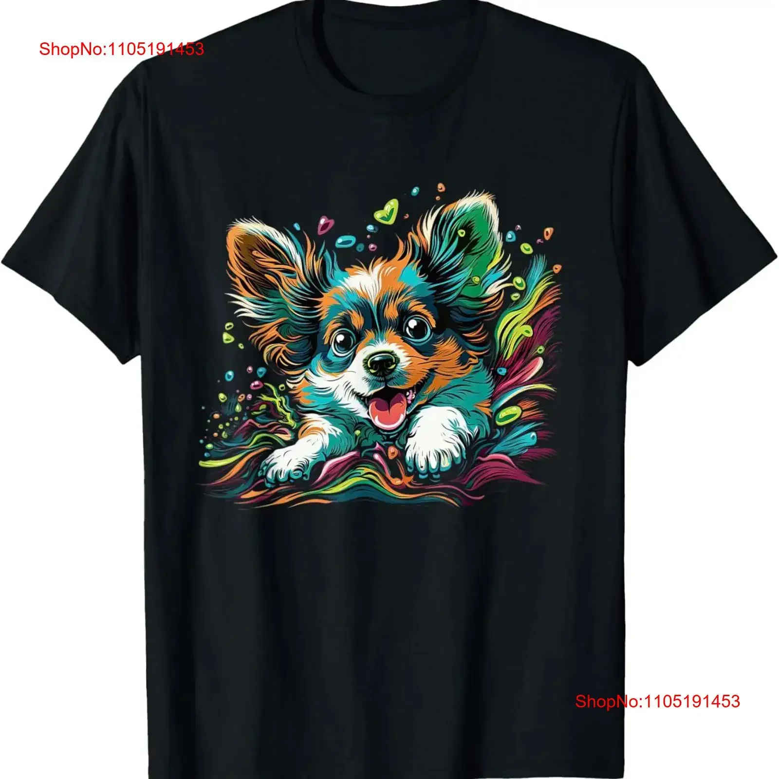 تي شيرت Papillon Dog Owner كارتون تي شيرت عتيق مغسول ملابس الشارع للجنسين ناعم ممتد وجيد التهوية وأنيق كاجوال قليلاً #1