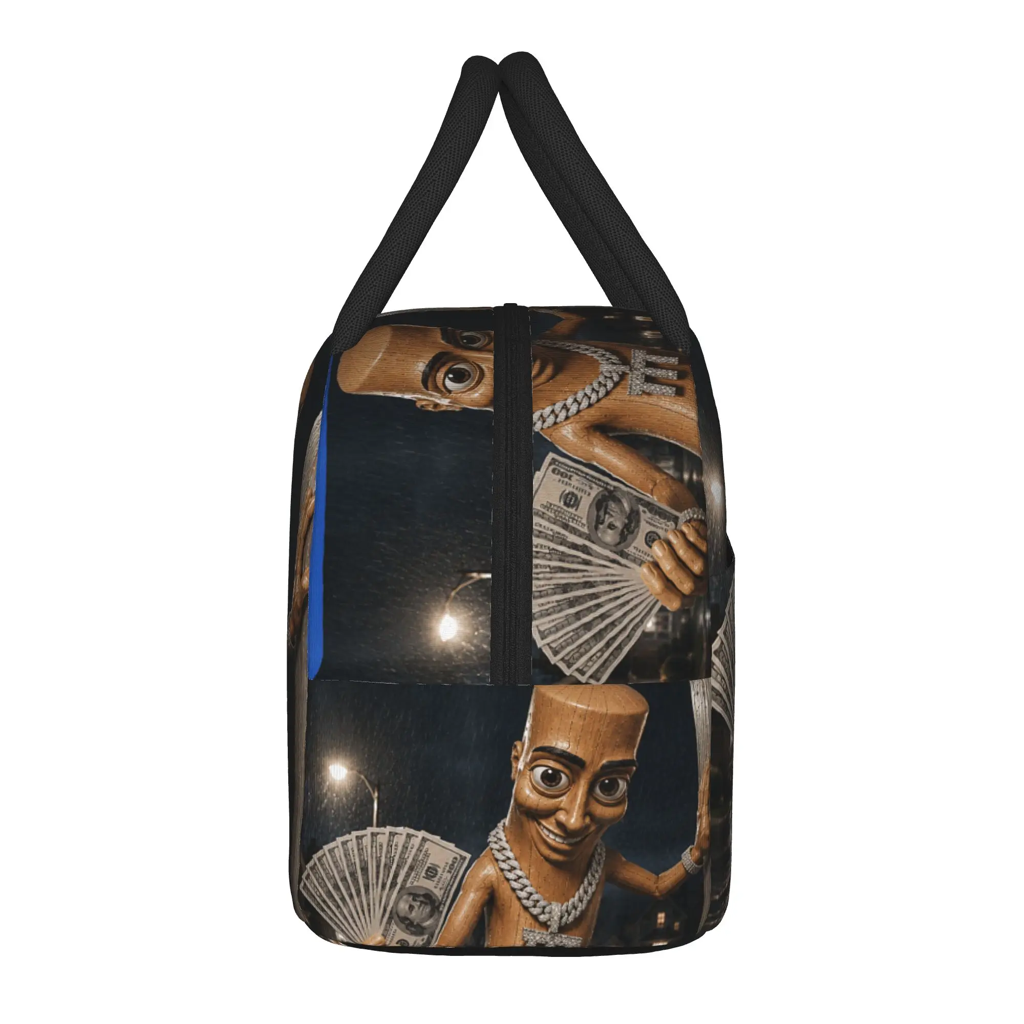 There is Motion at Your Front Tung Tung Tung Sahur Money Lunch Bag Kawaii Lunch Box School Portable Thermal Lunch Bags For Child