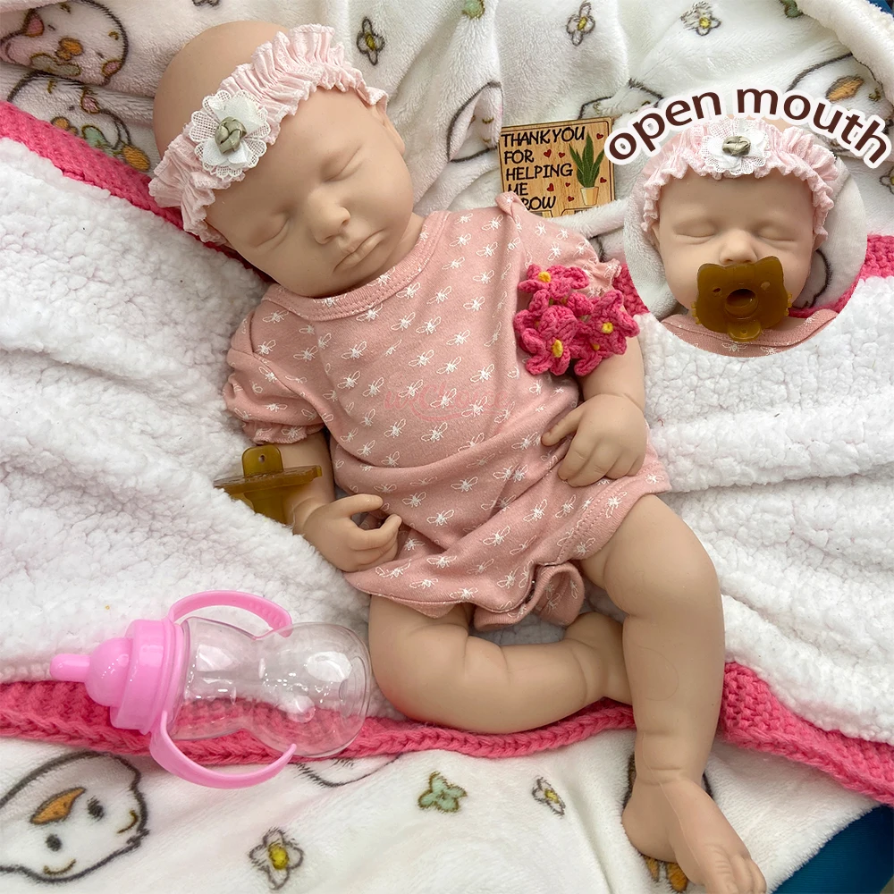 

Lifelike Full Silicone Newborn Baby Girl Doll, Waterproof & Easy to Clean, Anatomically Correct Weighted Realistic Doll