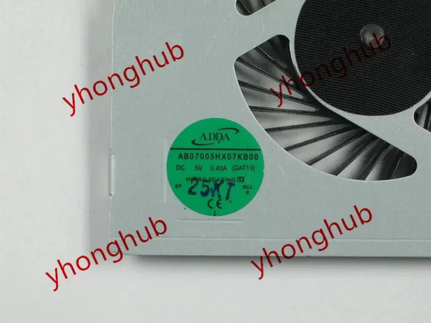 ADDA AB07005HX07KB00 تيار مستمر 5 فولت 0.40A خادم مروحة التبريد