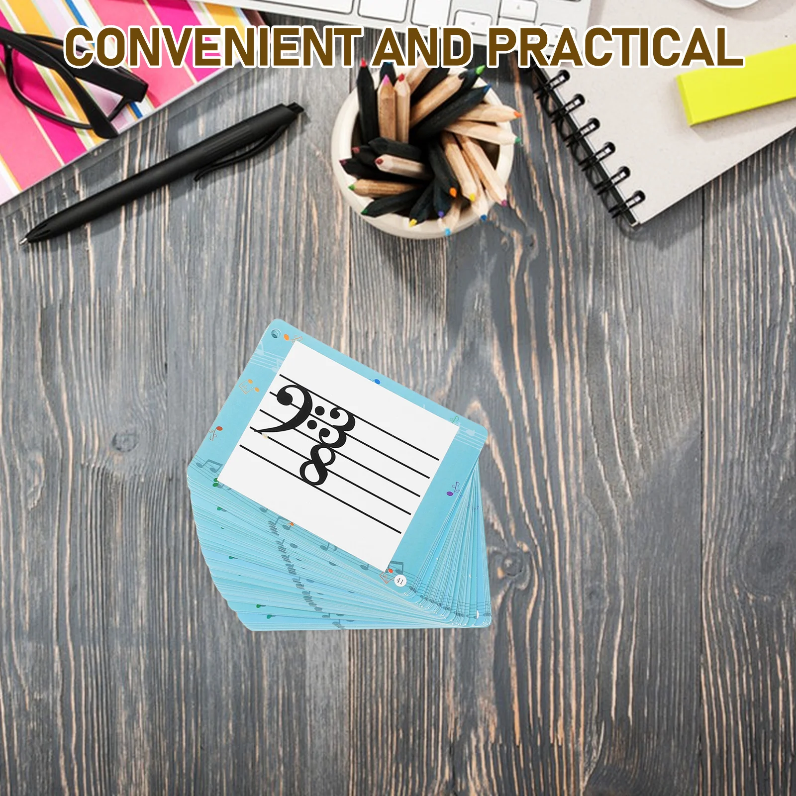 80 pezzi di carte per l'educazione musicale Flashcard per notazione musicale per pianoforte Violino Principianti Studio a casa Pratica Flashcard per pianoforte da viaggio