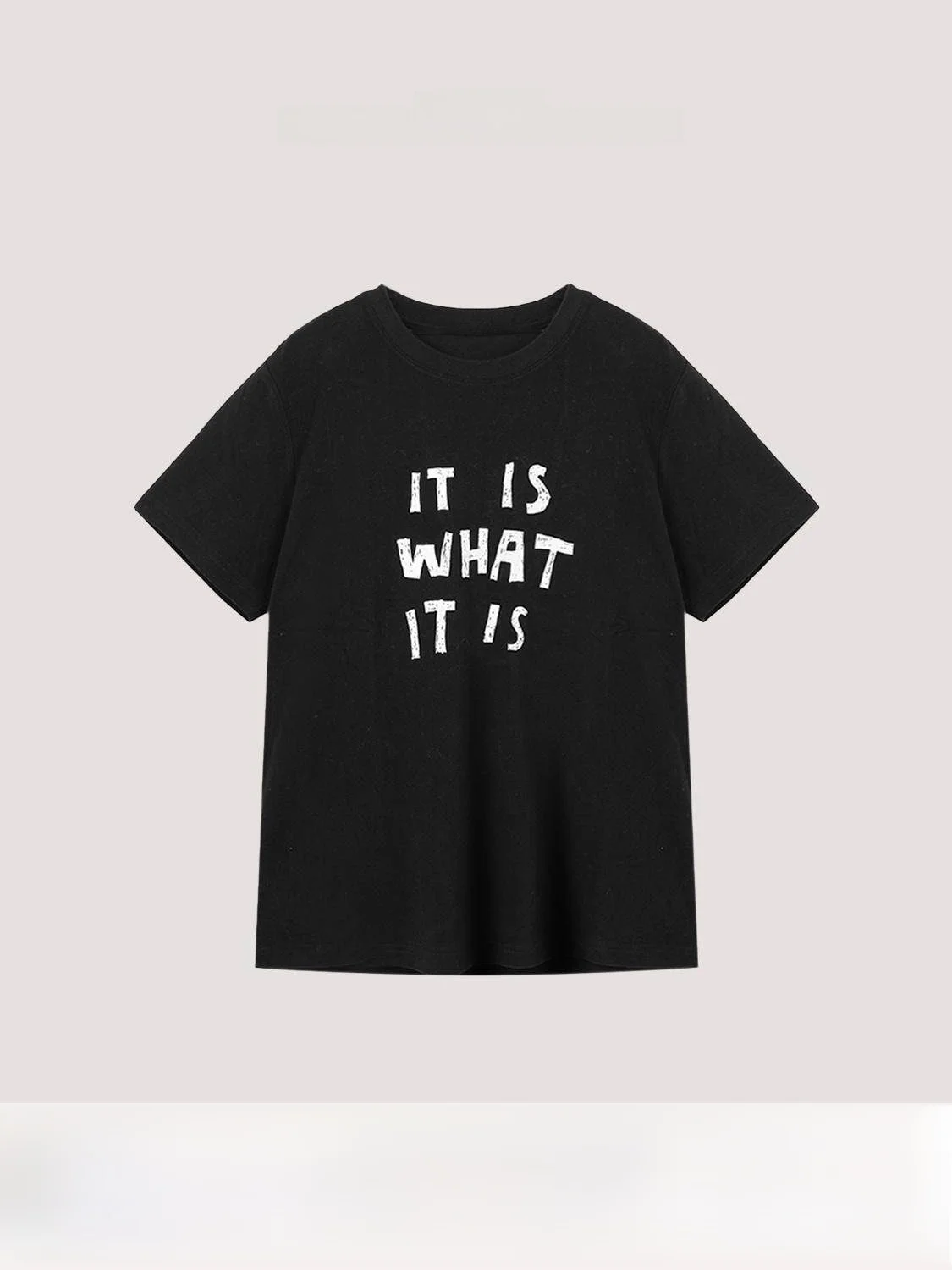 

WDiva Summer American Loose Fit Short Sleeve T-Shirt Hand Drawn Letter Print Casual round Neck Cotton Polyester Blend Women's...
