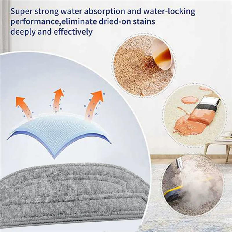 F-T 12PCS เปลี่ยนผ้าซับสําหรับ Roborock S8 Maxv Ultra/G20S/S8pro Maxv หุ่นยนต์สูญญากาศไมโครไฟเบอร์ Mopping ผ้าอุปกรณ์เสริม