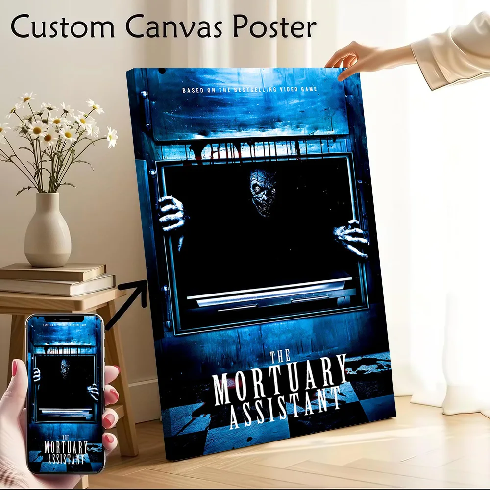 The Mortuary Assistant Video Game Poster Customizable Printed Canvas Painting for Pictures Wall Art Home and Decoration Room