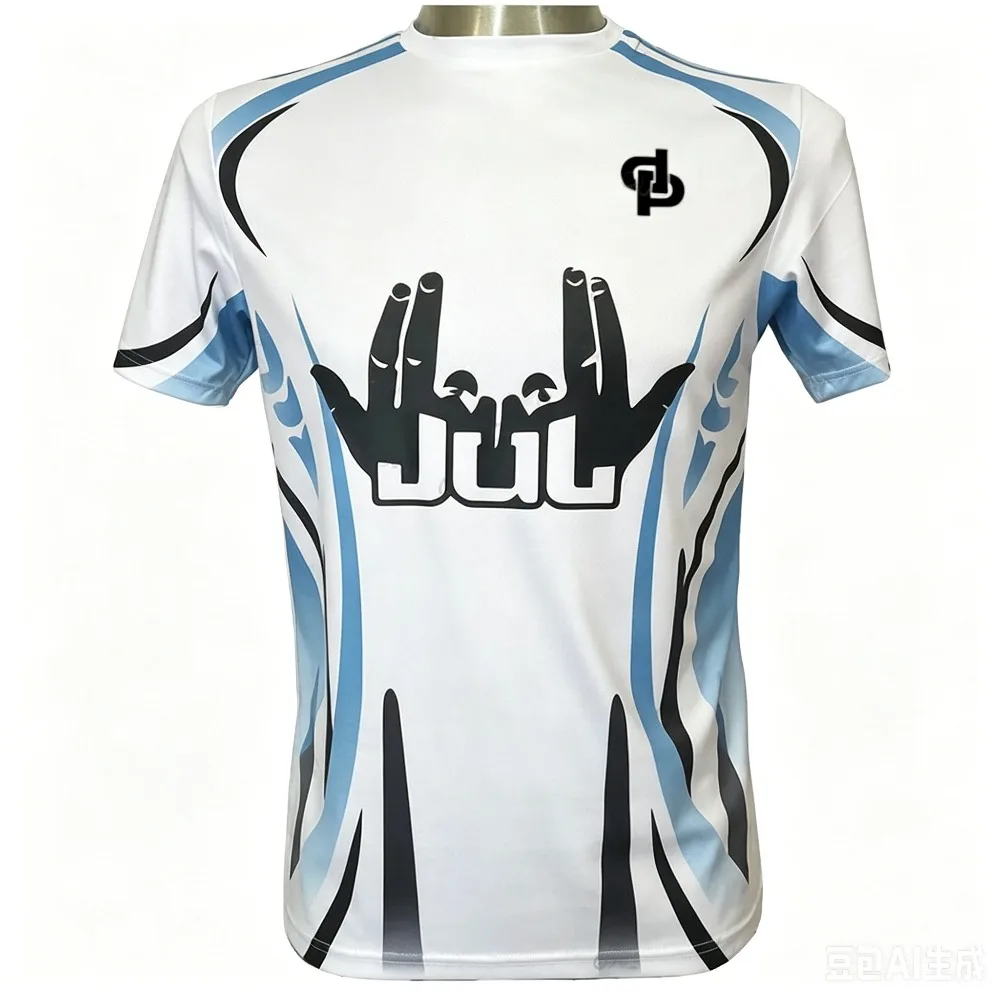 New JUL Series Summer 3D Printed Large-sized Men's T-shirt Quick-drying and Breathable Suitable for Outdoor Wear