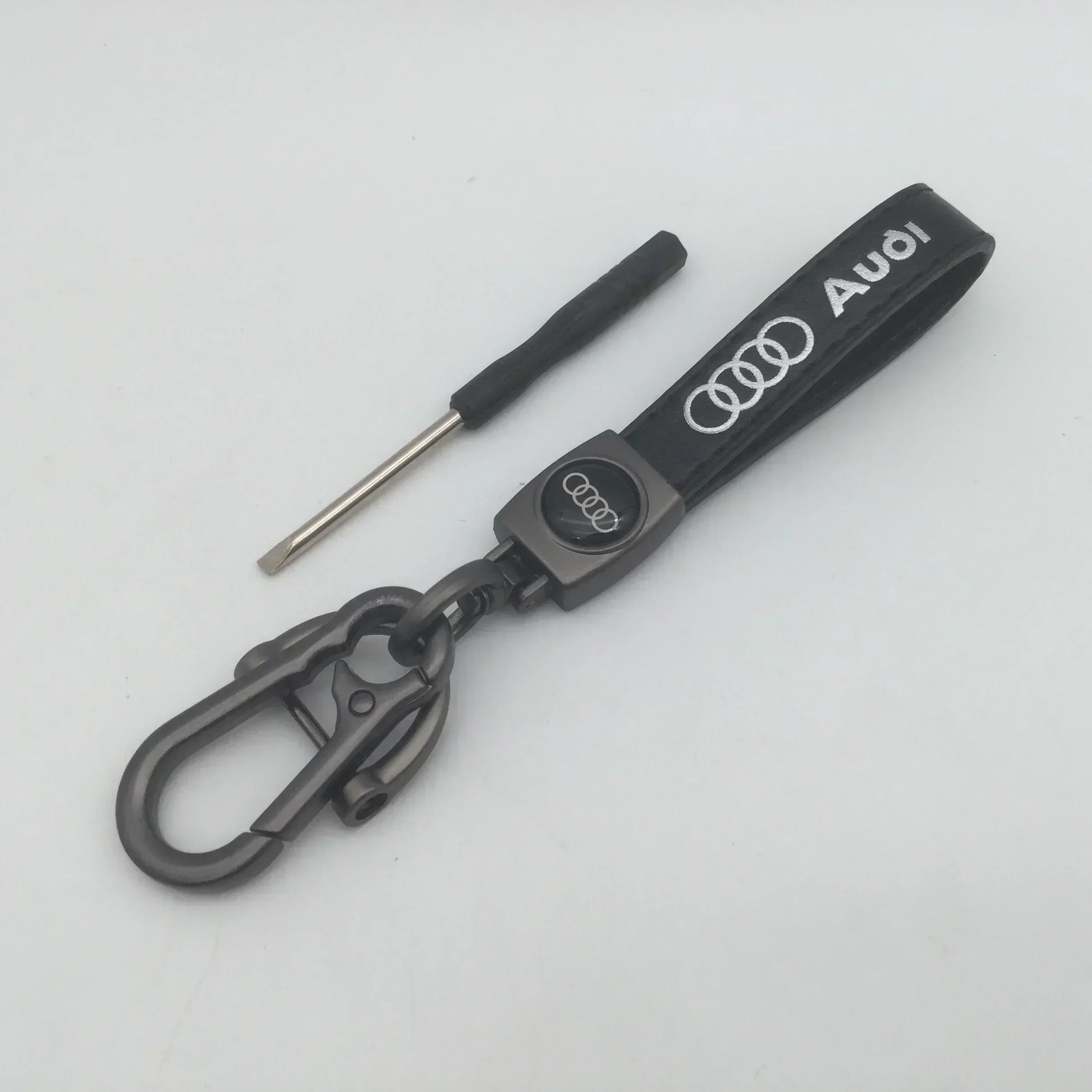 1pcs 3D Metal+Leather for Car Key Ring Emblem Keychain key chain Keyring badge Decal styling Accessories
