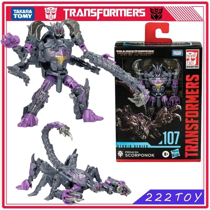 New Takara Tomy Transformers Studio Series Deluxe Class SS107 Predacon Scorponok Action Figure Robot Gifts Hobbies Anime Figures