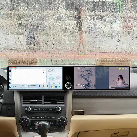 Qualcomm Android 13 Radio For Honda CRV 2007~2011 Dual Screen GPS Multimedia Navigation Car Stereo Receiver player IPS Head Unit