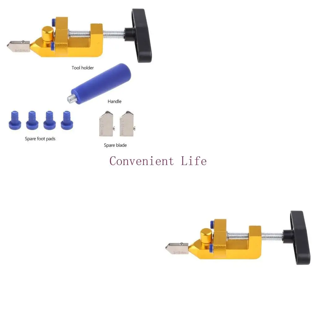 

L1EE 2 in 1 Hand Grip Glass Cutter Opener Tile Cutter Divider Breaker for Ceramic