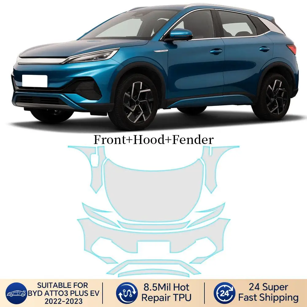 

For BYD ATTO3 PIus EV 2022 2023 TPU Body Bumper Door Pre-cut Sticker Paint Protection Film PPF Scratch-resistant And Transparent
