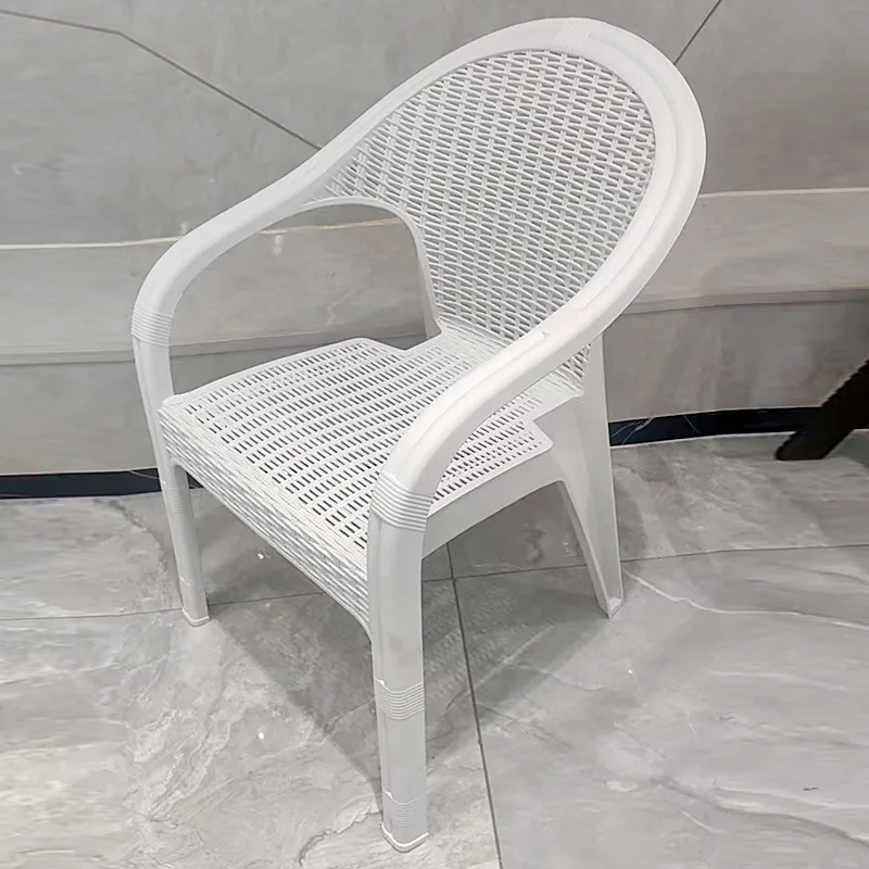 & Plastic Back Chair Home Balcony Plastic-Style Chair Courtyard Multi-Color Wholesale Simple Casual Outdoor Garden Patio Chair