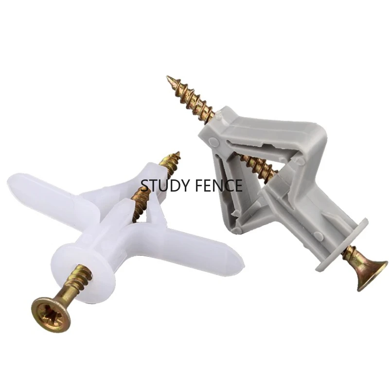 20set Plastic Airplane Expansion Screw Butterfly Shaped Expansion Nail Household Hardware Accessories Screw Fasteners Tool Parts