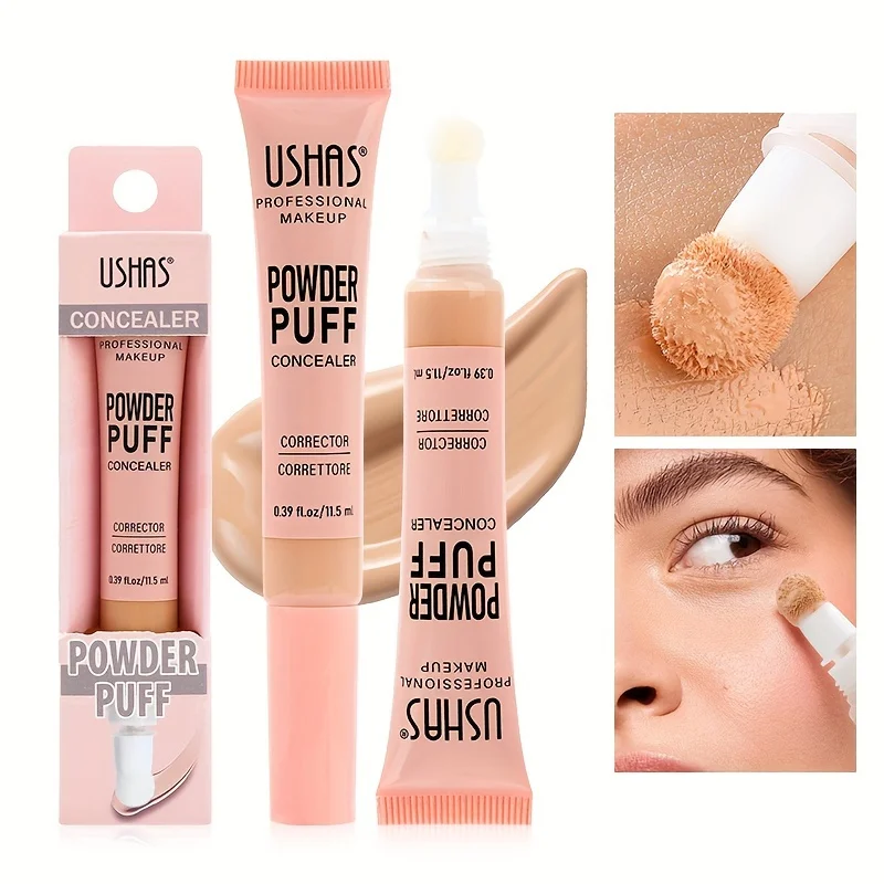 คอนซีลเลอร์กันน้ำและกันน้ำมันอูชาส มีให้เลือก 12 สี มีน้ำหนักเบา ระบายอากาศได้ดี และให้การปกปิดที่เรียบเนียนและสม่ำเสมอ