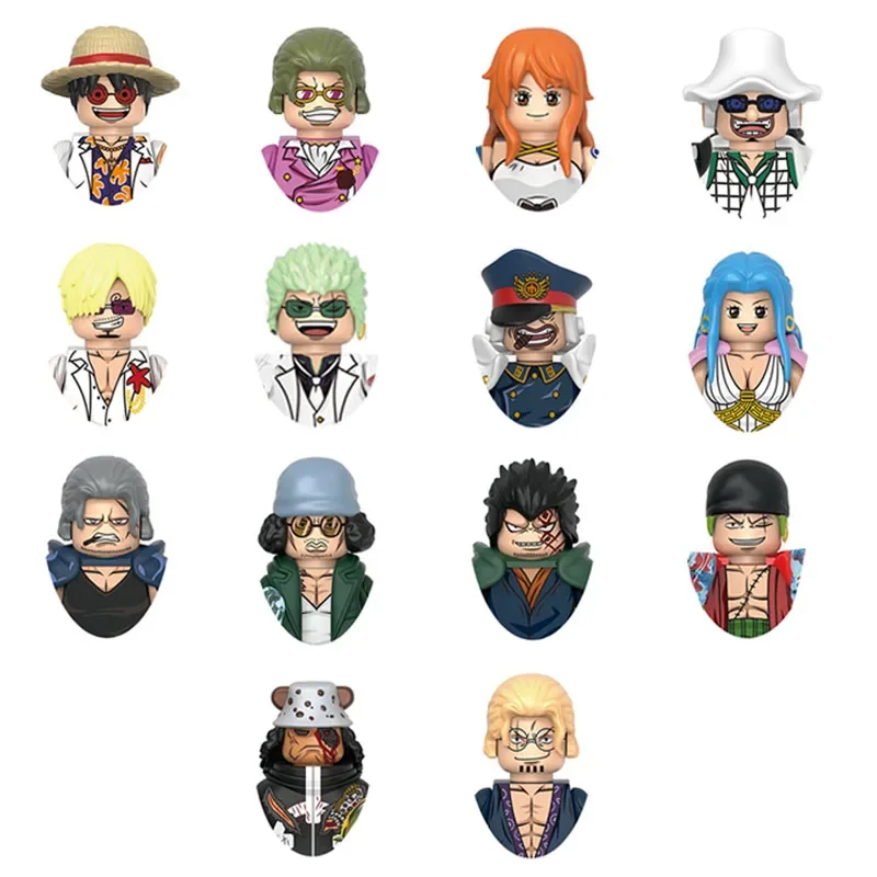 X0358 X0359 Monkey D Luffy Roronoa Zoro Sanji Usopp Nami Shiryu Kuzan Bartholemew Kuma Building block boy birthday toy