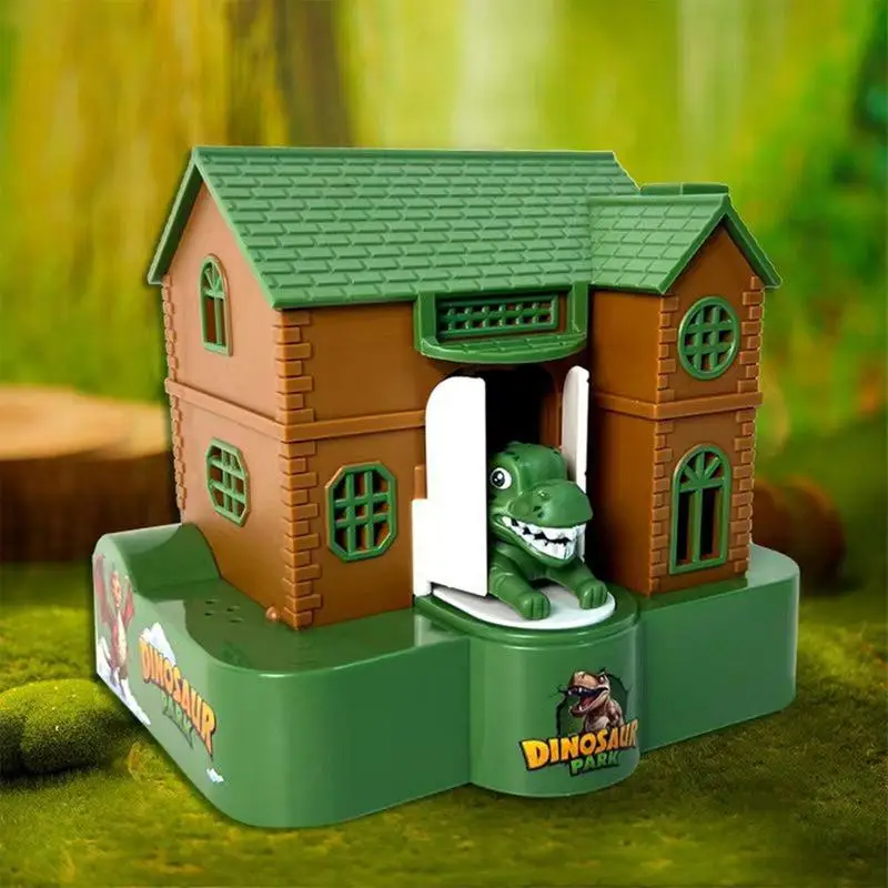 Funny Coin Bank Puppy House Savings Bank Fun Dinosaur House Money Box Automatically Swallow With Light And Music Effect