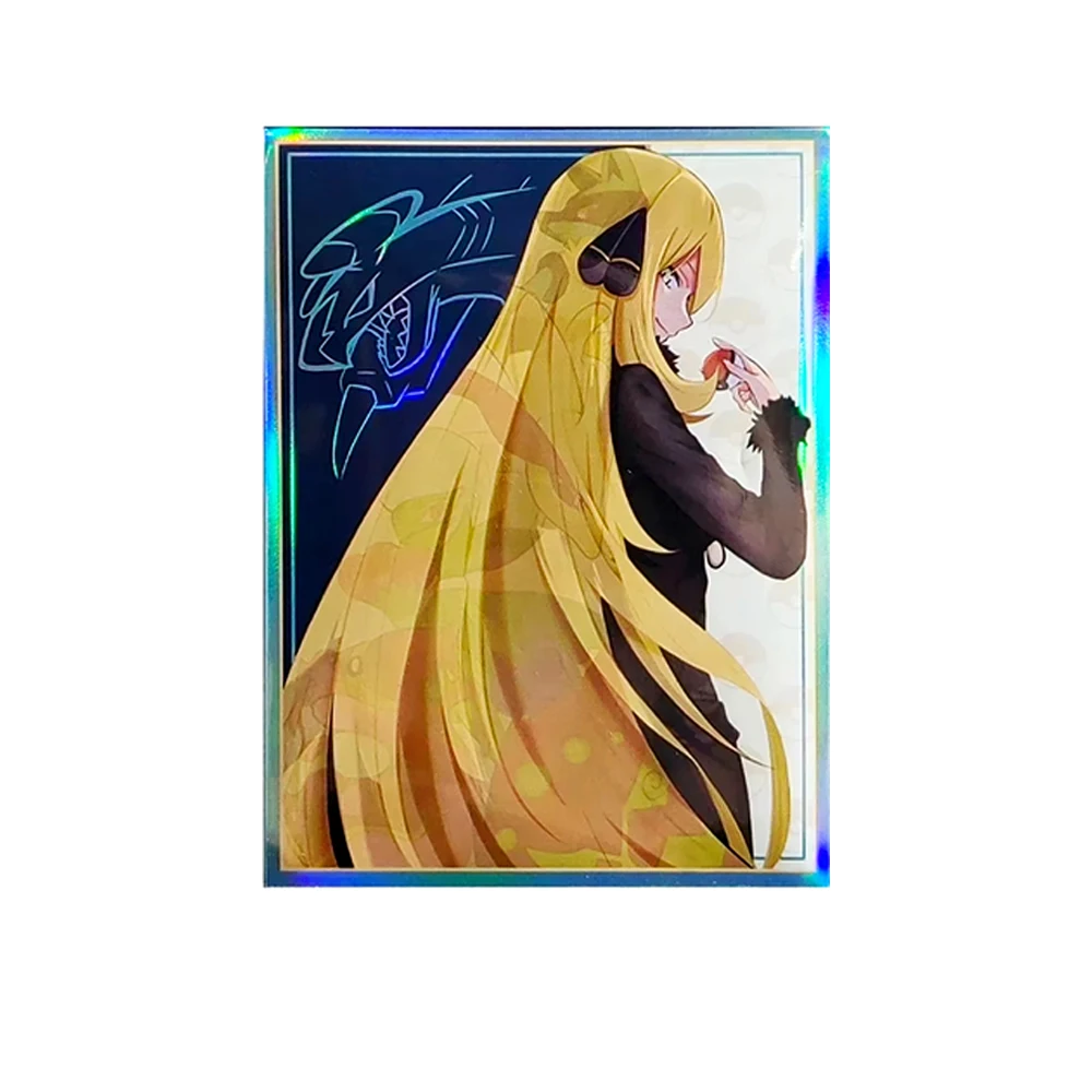 60 peças folha cynthia cartão manga holográfica anime menina ptcg tamanho padrão protetores de cartão mesa 67x92mm para os fãs