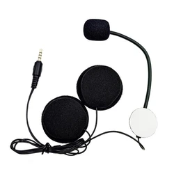 3.5mm Earpiece Microphone Speaker Motorcycle Headphones Intercom Interphones Mic for Half-Covered Helmets Headsets