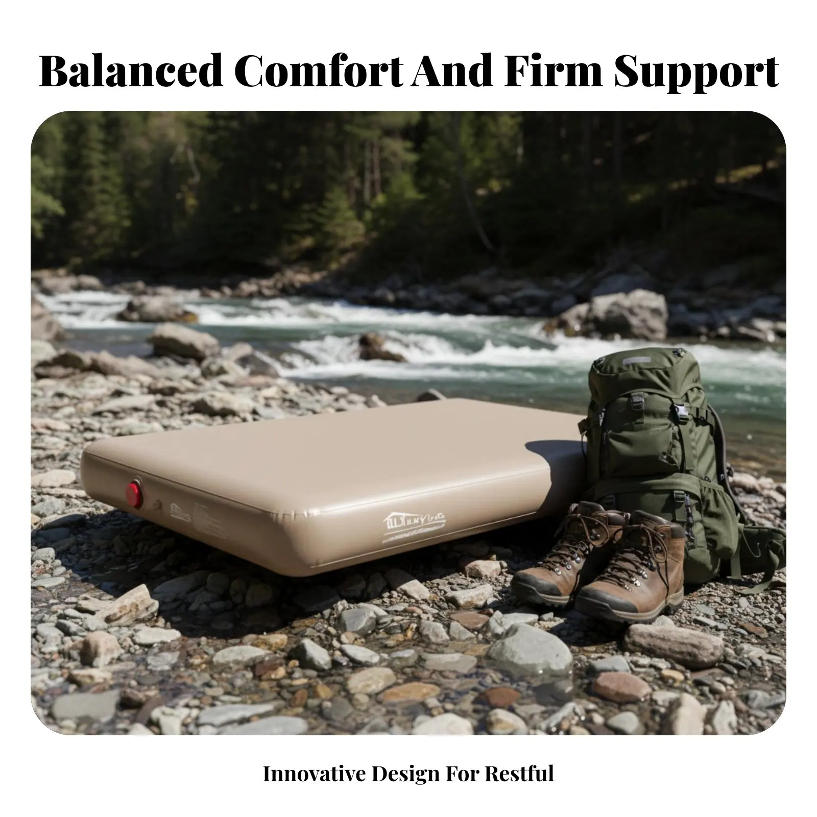 

Outdoor Air Fiber Mattress, Inflatable Sleeping Pad, Dual/Triple Capacity, Automatic Inflation, Camping Mat