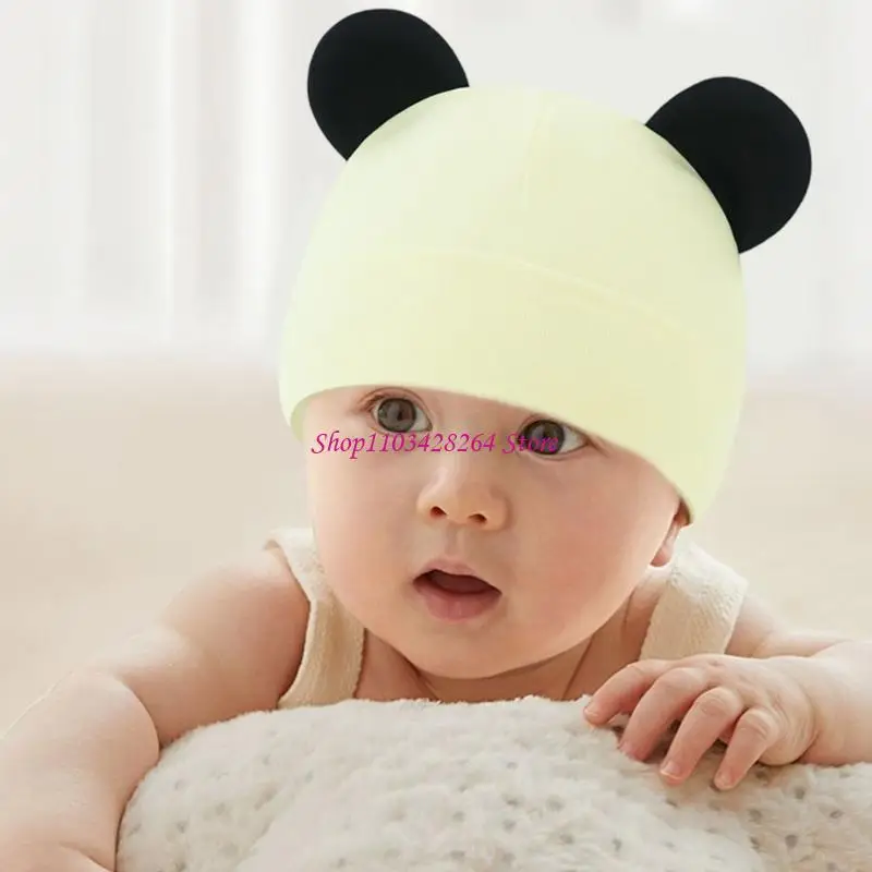 Bonnet tricoté Crochet pour bébé, 3 pièces, bonnet chaud pour nouveau-nés 0 à 3 mois