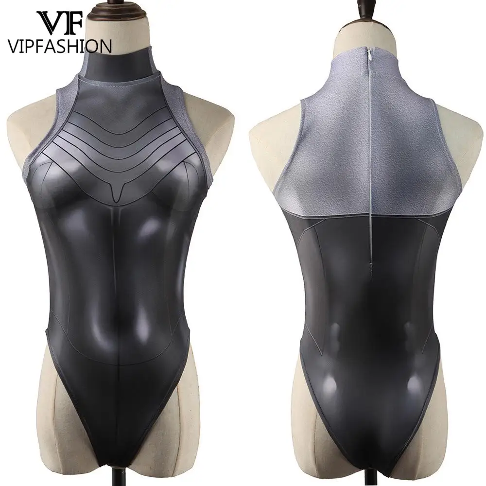 VIP FASHION-Costume de cosplay pour femme, costume de batterie de coeur atomique, punk, robot, maillot de bain en fibre, fête d\'Halloween, sexy,