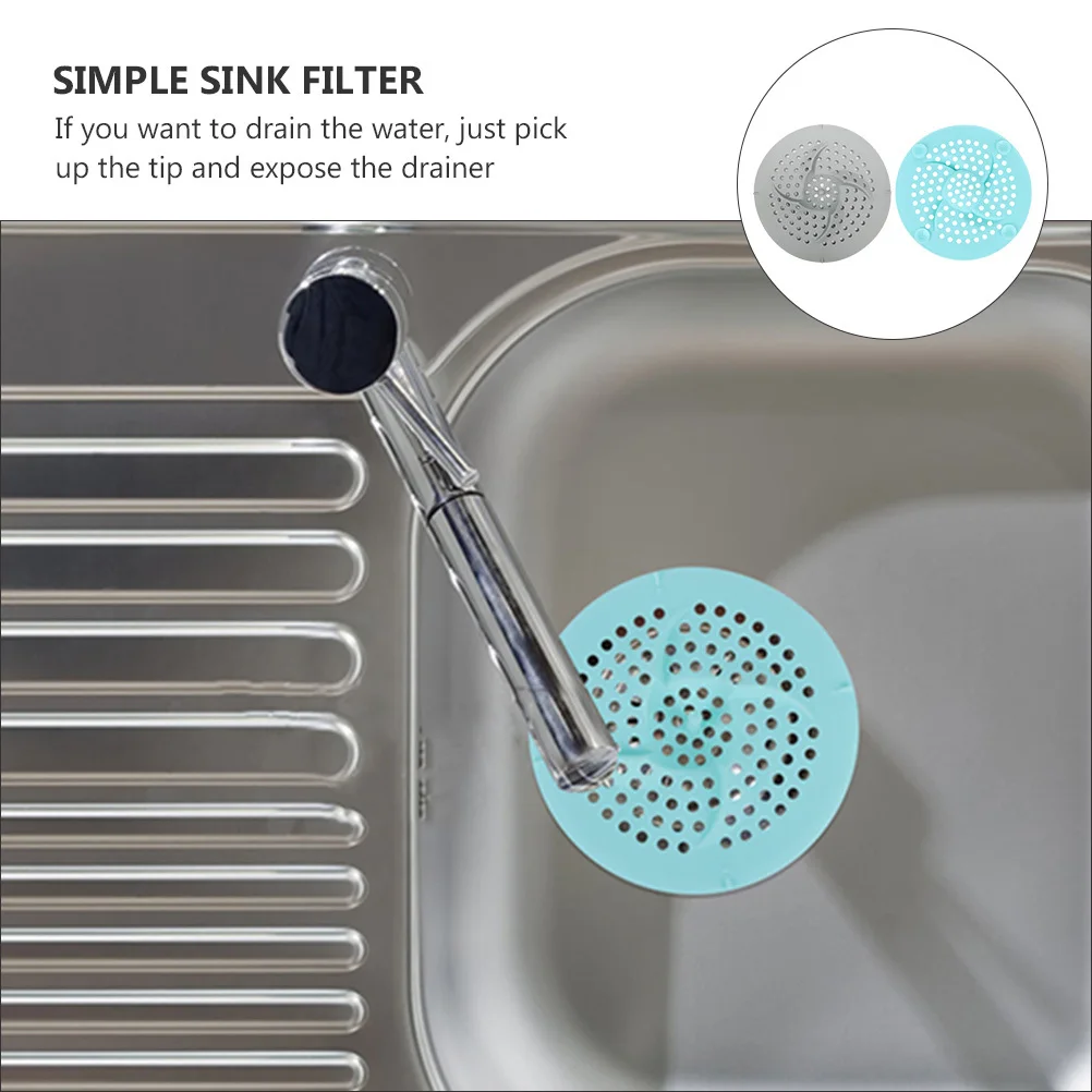 

2Pcs Sink Filter Kitchen Drain Stopper Made of Silicone for Bathroom Floor Drain Cover Hair Trap Laundry Workshop Sink Strainer
