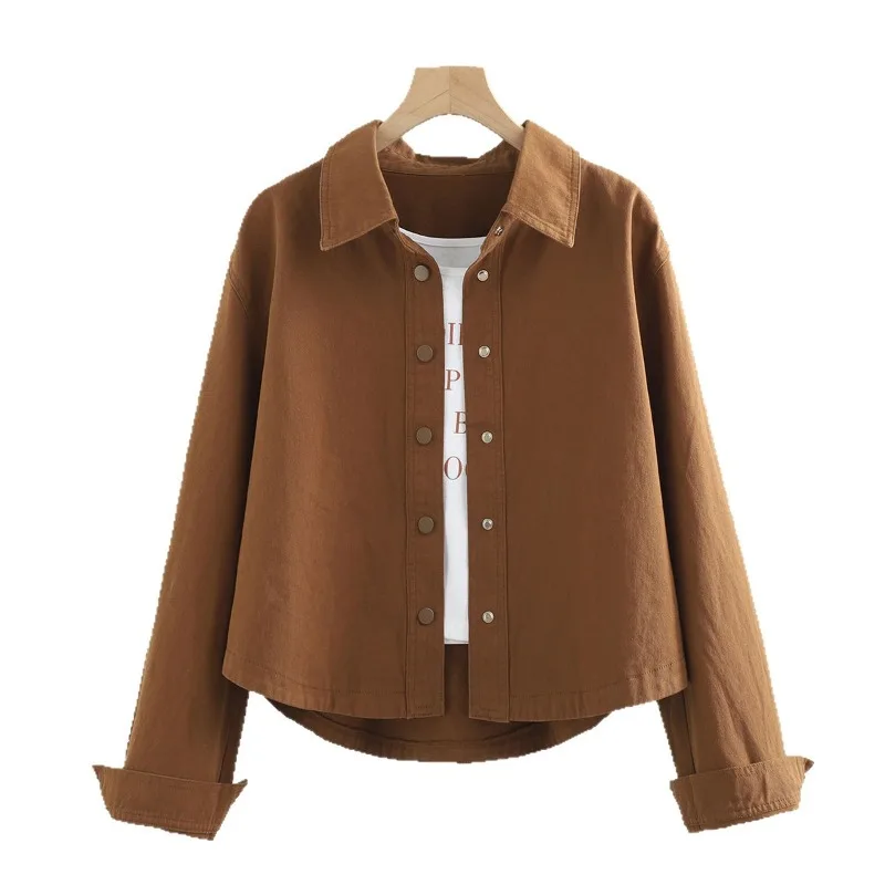 2025 봄/여름 신상 패셔너블 우아한 반소매 스타일리시 캐주얼 재킷 단색 싱글 버튼 클로저 코트 여성용