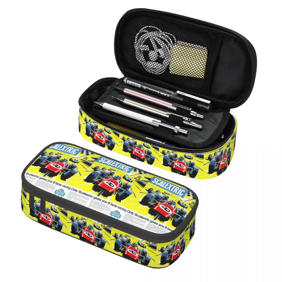 Estuches para lápices Scalextric Vintage Stuff, soporte para bolígrafos, suministros de papelería, caja para bolígrafos de gran capacidad, bolsa para lápices para estudiantes