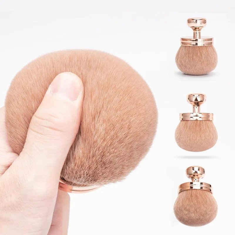 Pincel kabuki fundação pincel extra grande pincel de maquiagem corporal para auto-abronzeador bronzer em forma oval impecável kabuki