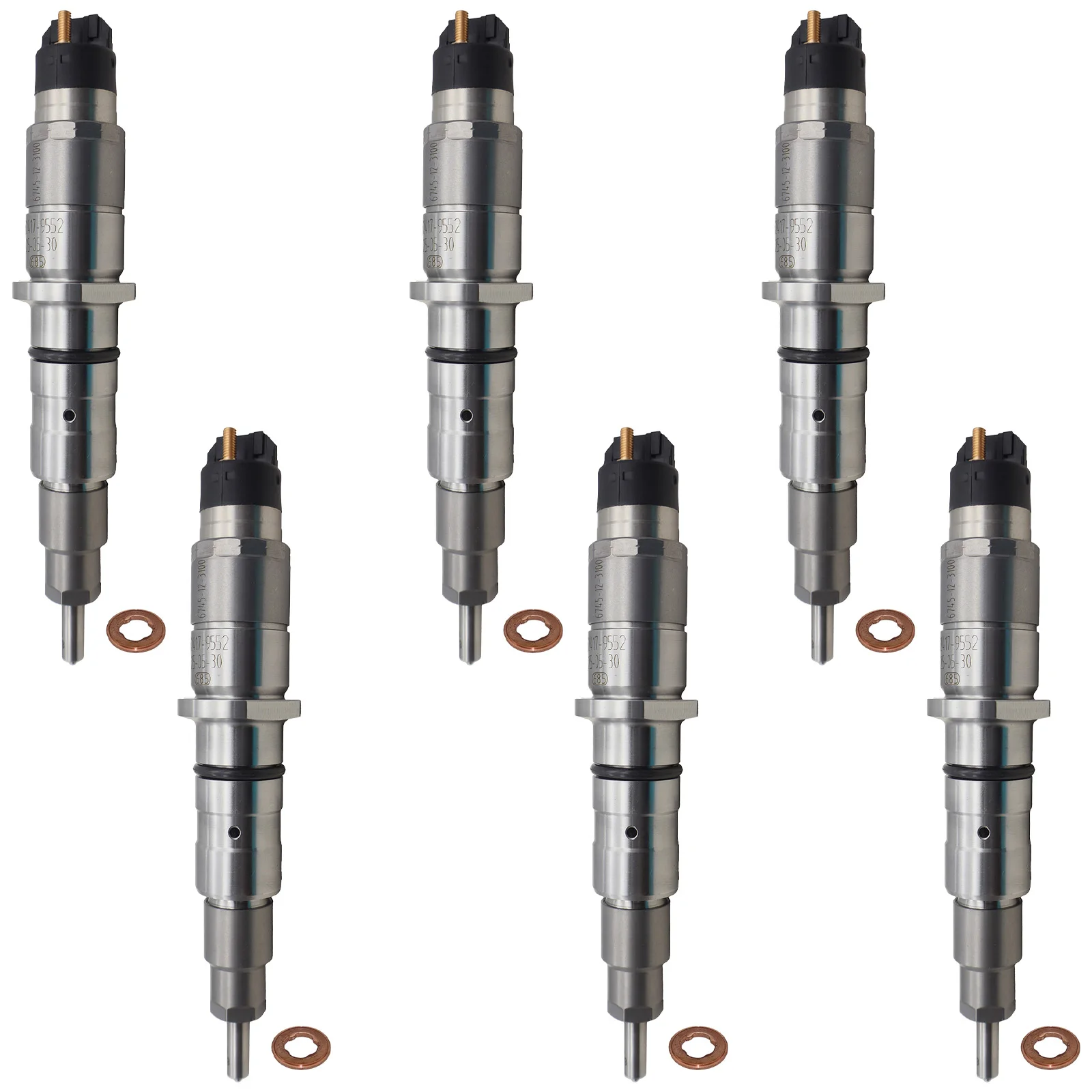 6PCS Fuel injectors 0445120305 For Komatsu D65-17 PC360LC  NLC-10 8.3L [SAA6D114] 208-275 H/P-2010 Vehicles