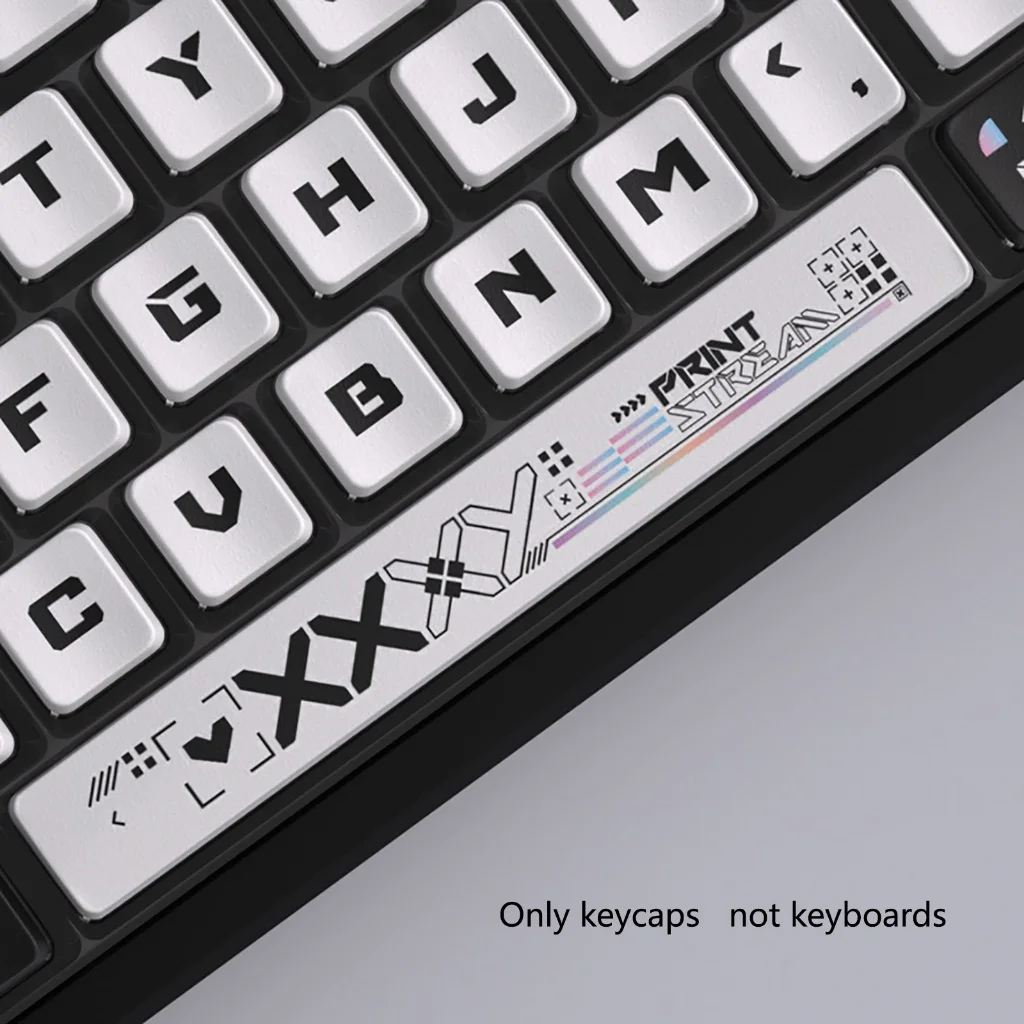 Imagem -06 - Cute Cartoon Bow Keycaps Oem Altura 122 Chave Preto e Branco Keycaps Requintados