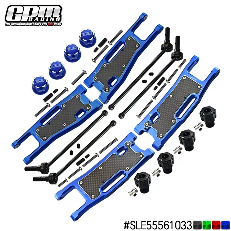 GPM SLEDGE COMBO SET C- SLE055N+SLE056N+SLE10A/+6.5MM+SLE133F/RS(2SETS) For 1/8 4WD SLEDGE MONSTER TRUCK-95076-4