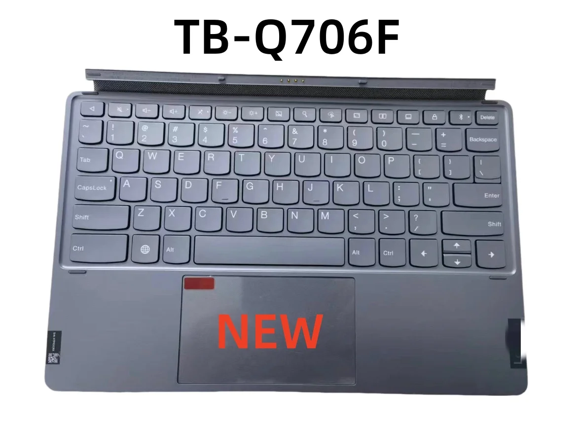 Imagem -01 - Teclado Original Tb-q706f para Lenovo Tab P12 Pro 12.6 Polegadas Tablet Teclado Magnético Base Cinza Eua 100 Teste ok Novo teclado original tb q706f para lenovo tab p12 pro 126 polegadas tablet teclado magnetico base cinza eua 100 teste ok novo 01