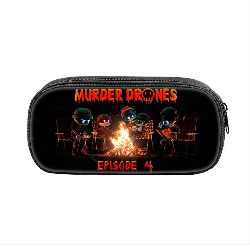 Murder Drones Anime Peripheral Pen Box Bag Student Large Capacity School Supplies Zipper Pencil Case Stationery Birthday Gift view 4