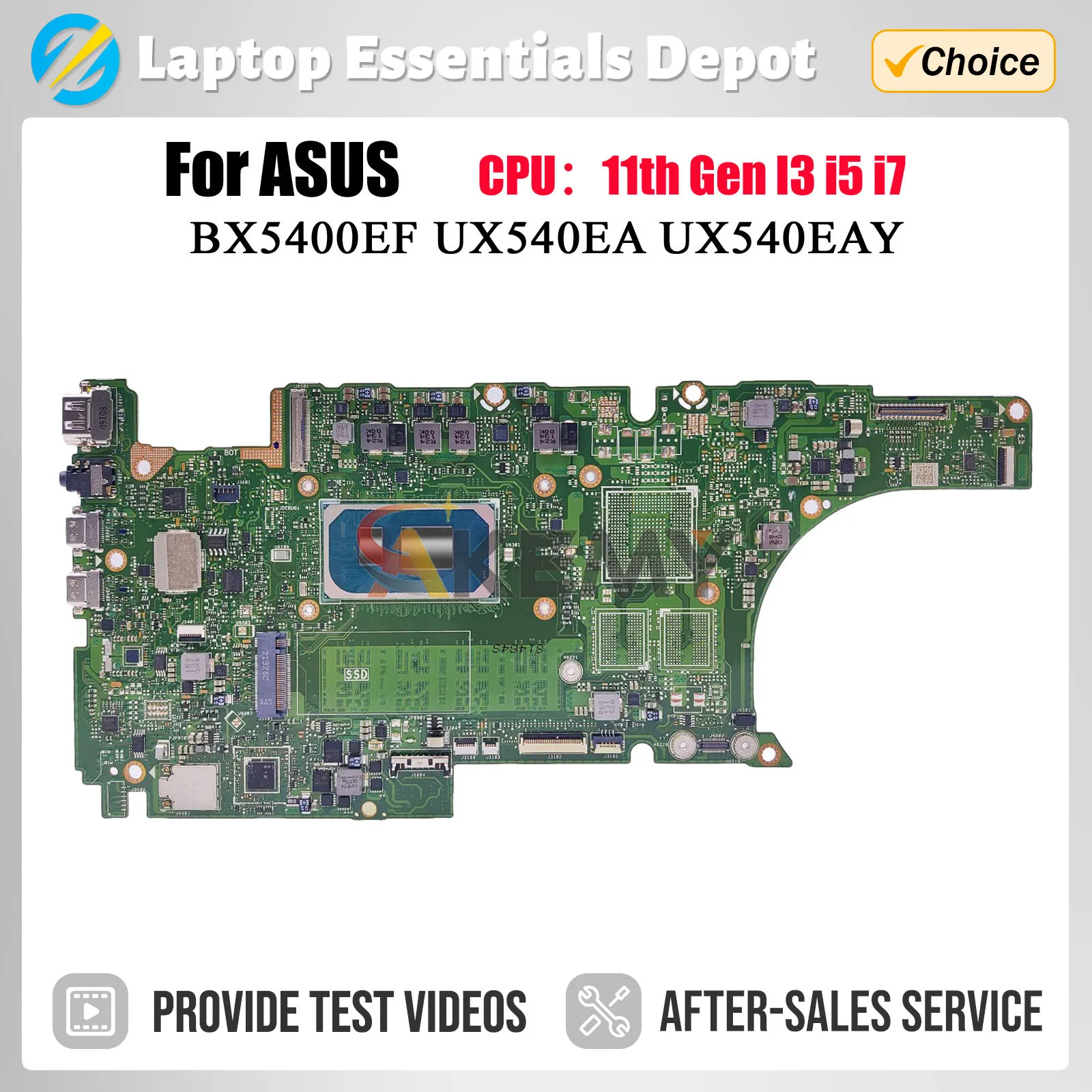 

UX5400EG Mainboard For ASUS UX5400EA BX5400EA UX5400E RX5400EG BX5400EG Laptop Motherboard i5 i7 11th RAM-8GB/16GB UMA/V2G
