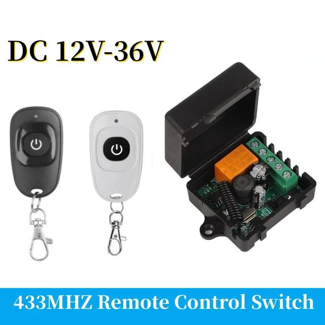 DC 12V 24V 36V 433 MHz Zdalnie sterowany przełącznik bezprzewodowy 1-kanałowy odbiornik przekaźnika rf i 1-kanałowy nadajnik do zamka elektromagnetycznego drzwi