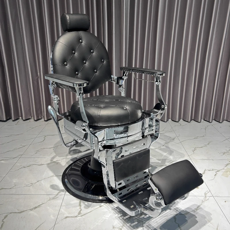 

Oil head chair retro hair salon special oil head hall chair can be lifted and reclined shaving chair men's perm and dyeing