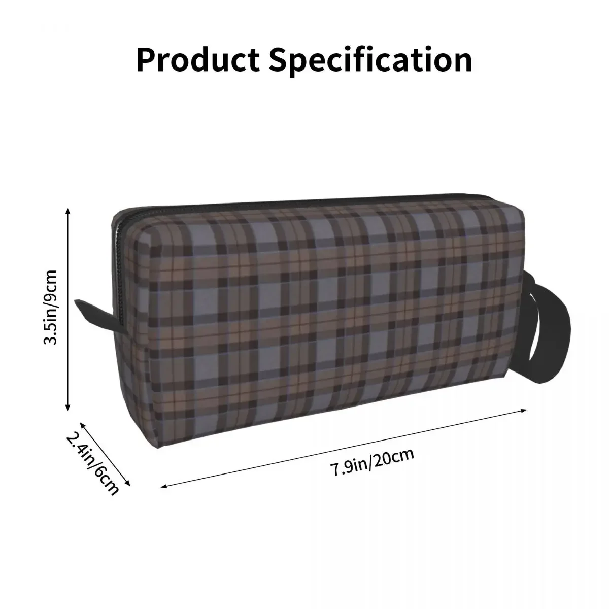 Outlander Tartan - Fraser Tartan Makeup Bag Cosmetic Storage Dopp Kit Toiletry Cosmetic Bag for Women Beauty Travel Pencil Case