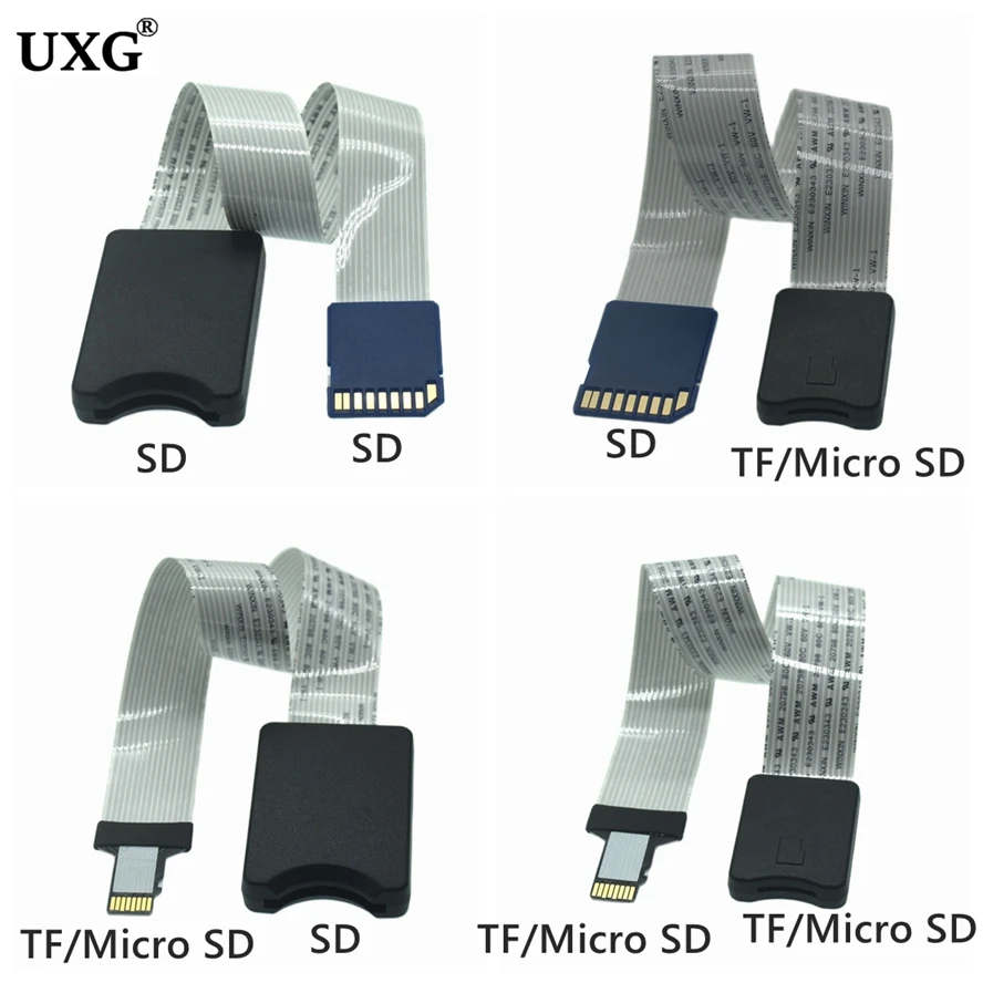 10cm 48CM 60cm TF męski żeński do Micro SD żeński męski czytnik kart przedłużacz przedłużacz kabla do samochodu GPS telefon kamera telewizyjna