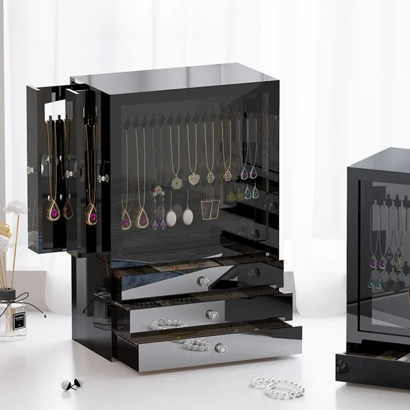 High-End Exquisite Jewelry Box, Anti-Oxidation Acrylic Storage, Large Capacity Multi-Layer Organizer, Necklace Earring Holder