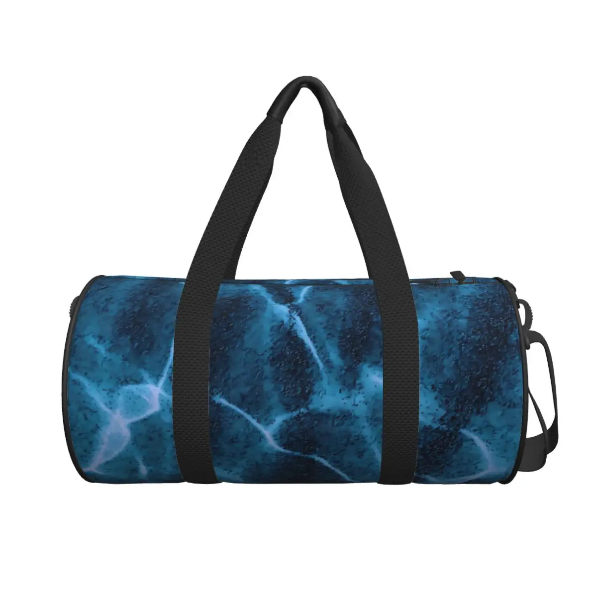 Saco de ginásio de água rasa cristalino mar viagem treinamento sacos esportivos das mulheres dos homens design acessórios de ginásio saco de fitness oxford bolsas