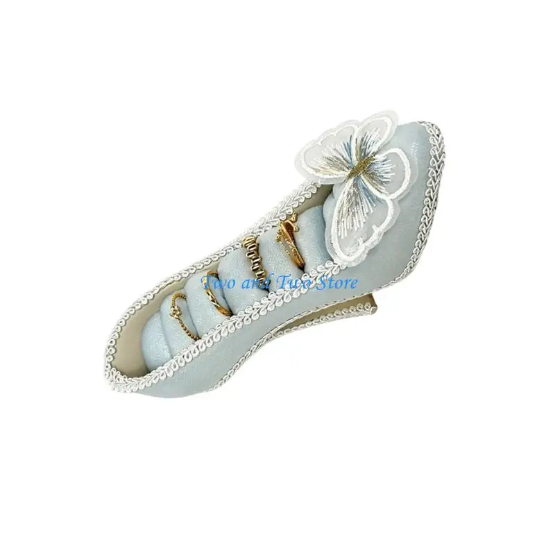 HX6F Trendy Shoe Design Jewelry Storage Solution With Dedicated Space For Earrings