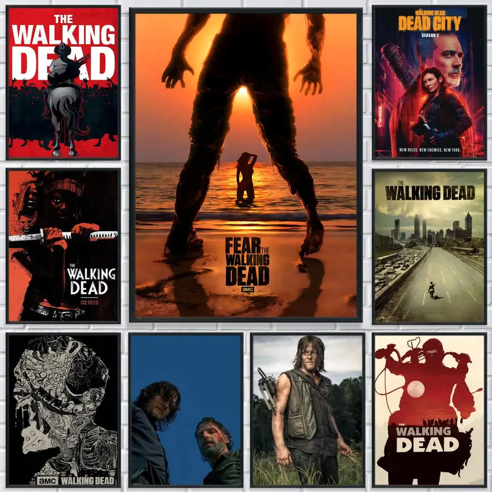 

The W-Walking Dead Fear TV Poster HD Print Personalized Canvas Wall Mural Art Poster Photos for Living Room Home Decor Durable