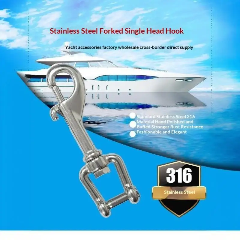 Marine Diving Shackle 85/100mm Industrial Grade Swivel Bolt Snap Hook Strap Eye Chain Clip for Water Sports