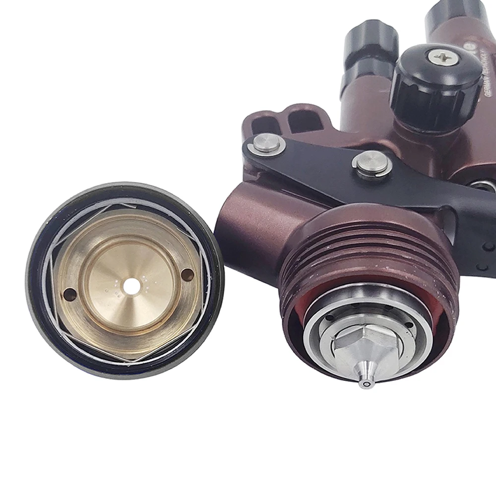 Pistolet de Pulvérisation HVLP 6800B de 1.3mm, Finitions Automobiles, Peinture à Brumisation Élevée, pour Tôle, Mobilier Industriel, en Cuir