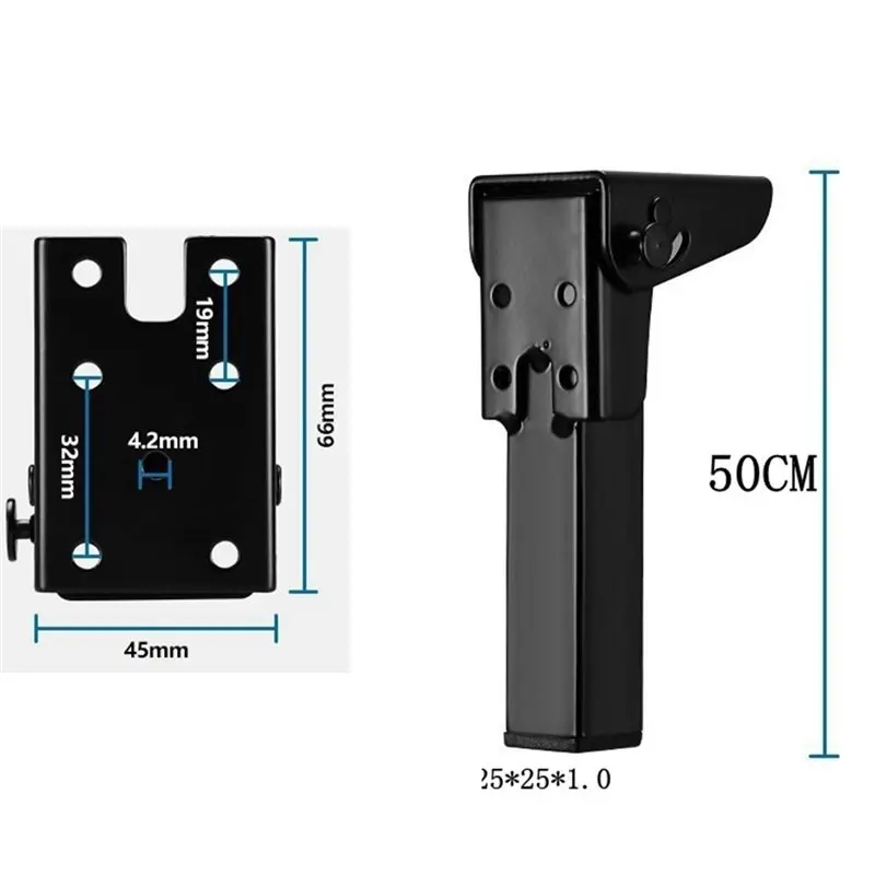 N84R Quick Installation Heavy Duty Folding Table Legs, Self-Locking Metal Foldable Replacement Furniture Legs 19.7In