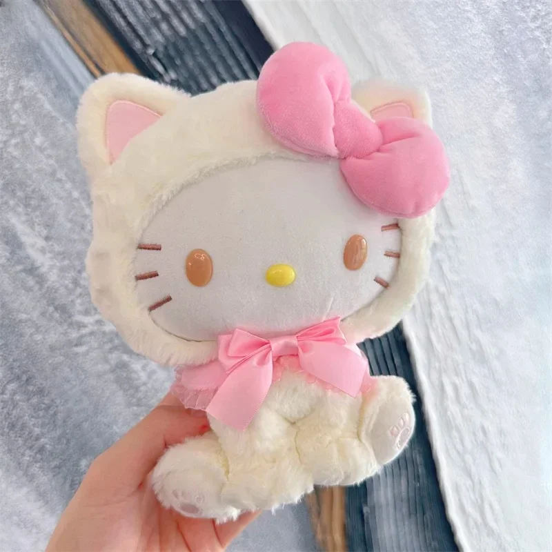 Hello Kittys Cartoon Kawali My Melodys Cinnamorolls Pillow Plush Toys Soft Stuffed Dolls for Kids Birthday Christmas Gifts