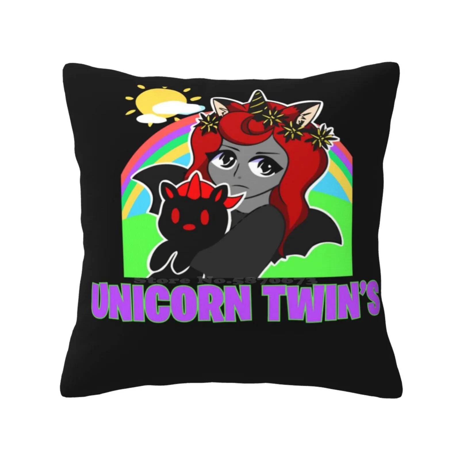 Наволочка с единорогом, близнецами, наволочка для подушки, Iamsanna Gamer Funneh I Am Sanna Pink Gaming Leah Ashe Moody Krew Cute Bloxburg Единорог