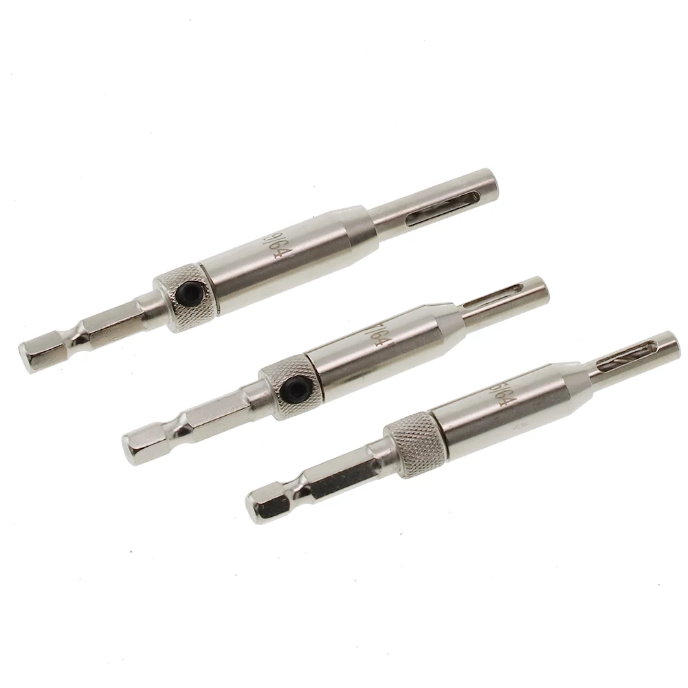 

3pcs/set Self Centering Hinge Drill Bit Set High Speed Steel Woodworking Door Window Hinge Drill Bit Positioning Hole Opener